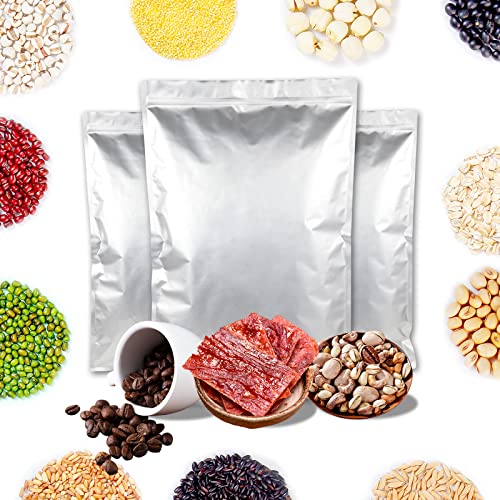 5 Gallon Mylar Bags with 2500CC Oxygen Absorbers and Labels, Zipper Resealable Pouches Heat Sealable Bags for Long Term Food Storage (20 pcs)