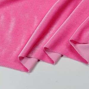 the wide 60" spandex velvet fabric for costume, apparel, craft and sewing by 2yards(pink 2yards)