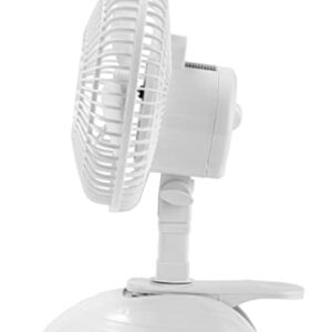 BREEZE LIVING 6 inch Desk Fan, Table Fan Small Electric Clip On Fan with Adjustable Tilt 2 Speed Setting Portable for Home/Office/Bedroom