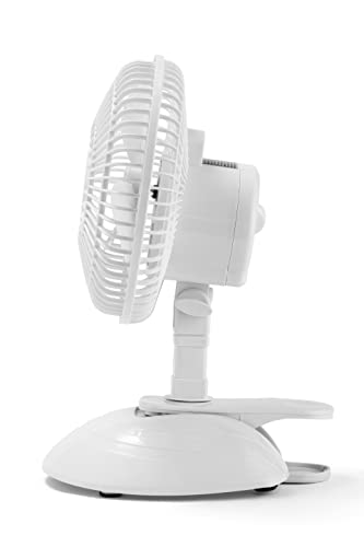 BREEZE LIVING 6 inch Desk Fan, Table Fan Small Electric Clip On Fan with Adjustable Tilt 2 Speed Setting Portable for Home/Office/Bedroom