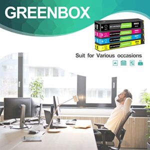 GREENBOX Remanufactured Ink Cartridge Replacement for 980X for HP Officejet Enterprise Color X555dn X585f X555xh Flow X585z MFP X585F X585dn Printer (1 Black 1 Cyan 1 Magenta 1 Yellow)