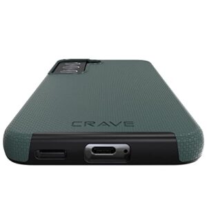 Crave Dual Guard for Samsung Galaxy S22 5G Case, Shockproof Protection Dual Layer - Forest Green