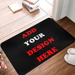 custom area rug design your photo logo text personalized non-slip door mat customized washable decorative area carpet for home bedroom living room office garden (31.5" x 19.5")