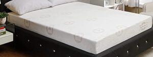ac pacific herbal fusion collection green tea infused polyester memory foam mattress made in usa, eastern king deluxe, white