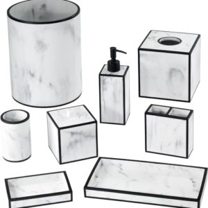 Avanti Linens - Waste Basket, Decorative Trash Can, Modern Inspired Bathroom Decor (Jasper Collection)
