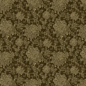 stitch & sparkle 100% cotton duck 45" width scroll cocoa color sewing fabric by the yard d002g0101