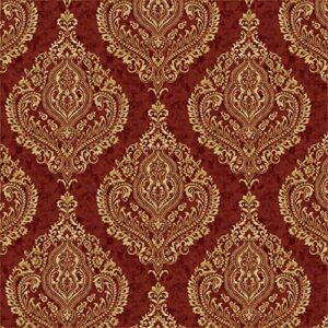 stitch & sparkle 100% cotton duck 45" width large damask antique color sewing fabric by the yard, (d016g0202)
