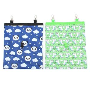 Alfie Pet - Queenie 2-Piece Set Slow Feed Feeder Hay Tote Bags for Horses, Goat and Alpacas - Color: Blue & Green