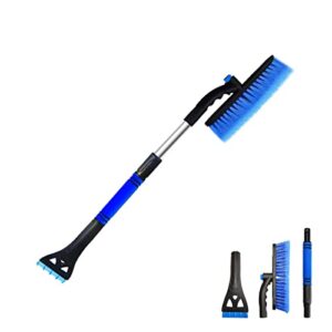 fekey&jf 25" snow brush and ice scraper for car, 2 in 1 detachable extendable snow cleaner ice scraper for car windshield with ergonomic foam grip handle, ideal for cars, trucks, suvs