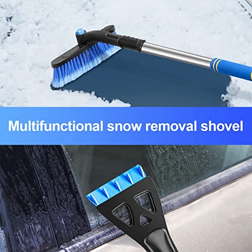 Fekey&JF 25" Snow Brush and Ice Scraper for Car, 2 in 1 Detachable Extendable Snow Cleaner Ice Scraper for Car Windshield with Ergonomic Foam Grip Handle, Ideal for Cars, Trucks, SUVs