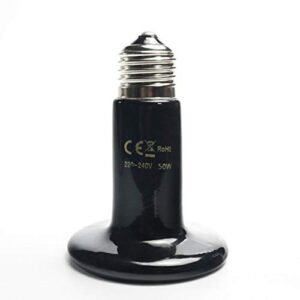 qiningxia pet ceramic heating lamp 25w 50w 75w 100w 150w 200w ir heat emitter bulb, black