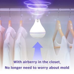 airberry NEW Smart Closet Automatic Management Device, Odor Eliminator, Electric air freshener for clothing, Remove odors, Wide scent, Cozy scent, for Closet, Dress room (Cotton Laundry, Device)