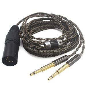 youkamoo 4 pin xlr balanced 8 core silver plated braided headphone replacement upgrade cable for meze 99 classics
