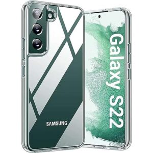 𝑻𝙊𝙍𝙍𝘼𝙎 diamond clear samsung galaxy s22 case [never yellowing] [military grade anti-drop] galaxy s22 case, hard pc back & flexible bumper shockproof phone case for samsung s22, crystal clear