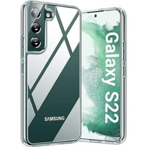 𝑻𝙊𝙍𝙍𝘼𝙎 Diamond Clear Samsung Galaxy S22 Case [Never Yellowing] [Military Grade Anti-Drop] Galaxy S22 Case, Hard PC Back & Flexible Bumper Shockproof Phone Case for Samsung S22, Crystal Clear