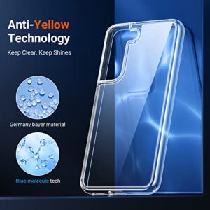 𝑻𝙊𝙍𝙍𝘼𝙎 Diamond Clear Samsung Galaxy S22 Case [Never Yellowing] [Military Grade Anti-Drop] Galaxy S22 Case, Hard PC Back & Flexible Bumper Shockproof Phone Case for Samsung S22, Crystal Clear