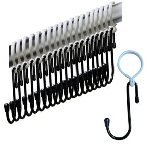 crhexpva s hooks for hanging plants bathroom hooks towel shower hooks for garment racks rod, anti-drop metal s hooks clothing racks rod,20 pack