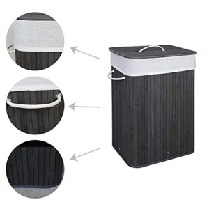 Large Laundry Hamper,Clothes Hamper with 2 Removable Liner Bags,X-Large Laundry Basket Collapsible Laundry Hamper,Grey