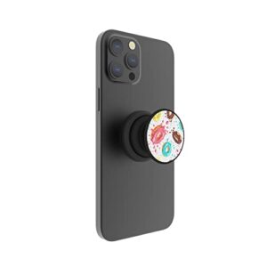 FAB POPS - Phone Grip- with Built in - Magnets - for Magnetic Surfaces Made in USA Universal Phone Grip for Most Smart Phones (Donuts)