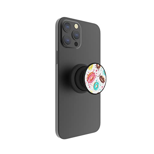 FAB POPS - Phone Grip- with Built in - Magnets - for Magnetic Surfaces Made in USA Universal Phone Grip for Most Smart Phones (Donuts)