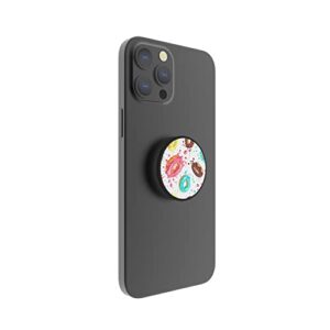 FAB POPS - Phone Grip- with Built in - Magnets - for Magnetic Surfaces Made in USA Universal Phone Grip for Most Smart Phones (Donuts)