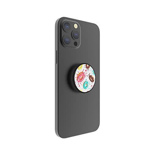 FAB POPS - Phone Grip- with Built in - Magnets - for Magnetic Surfaces Made in USA Universal Phone Grip for Most Smart Phones (Donuts)