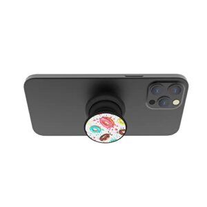 FAB POPS - Phone Grip- with Built in - Magnets - for Magnetic Surfaces Made in USA Universal Phone Grip for Most Smart Phones (Donuts)