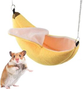 wnzqk banana bed for hamster small animals house pet hammock dutch pig hedgehog rat guinea habitat chinchilla sugar glider hamster accessories toys outfits(small 8 inch)