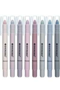 diversebee bible highlighters and pens no bleed, 8 pack assorted colors gel markers no bleed through, cute bible study journaling school supplies, bible accessories (dusty)