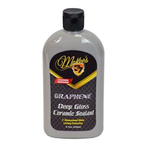 mckee's 37 graphene deep gloss ceramic sealant (1 year paint sealant top coat finishing sealer for ultra gloss), 16 fl. oz.