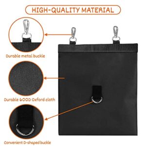 Rabbit Hay Feeder Bag, Hay Holder Storage for Rabbit Guinea Pig Bunny, Light Black Hanging Feeding Hay 600D Oxford Cloth Fabric 2 Pcs