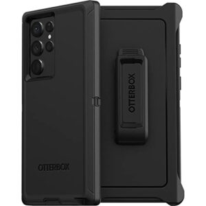 otterbox defender case for samsung galaxy s22 ultra, shockproof, drop proof, ultra-rugged, protective case, 4x tested to military standard, black