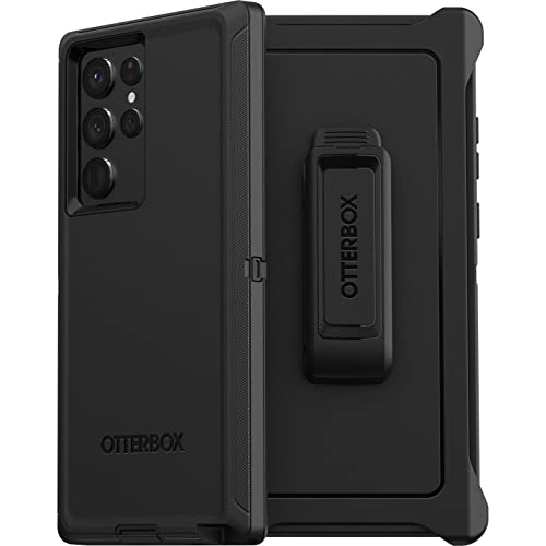 OtterBox Defender Case for Samsung Galaxy S22 Ultra, Shockproof, Drop Proof, Ultra-Rugged, Protective Case, 4X Tested to Military Standard, Black