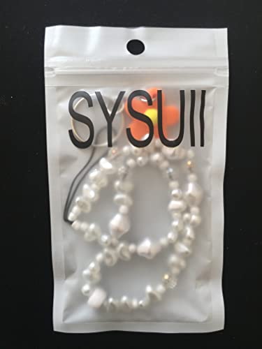 ISYSUII Beaded Phone Lanyard Wrist Strap Cute Kawaii Rainbow Color Pearl Handmade Bracelet Keychain Anti-Lost Phone Charm String Phone Accessories for Women Girls