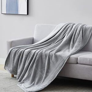 Southshore Fine Living, Inc. Oversized Throw Blanket for Bed and Couch, Reversible Throw Sherpa Blankets Cozy Warm Microfleece Throw Blanket for Winter (50 x 70) Throw Blankets Steel Grey Color