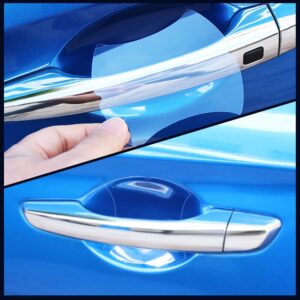 Ouzorp Car Door Handle Cup Scratches Protector Door Handle Side Sticker Scratches Scratch Protector Transparent Door Handle Paint Scratch Protection Protective Film (4)