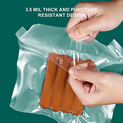 Vacuum Sealer Bags 11" x 16" for Food Saver Bags Rolls, Vacuum Seal Bags for Foodsaver, Seal a Meal, Great for VAC Freezer and Sous Vide BPA Free, Pre-cut 100 pcs