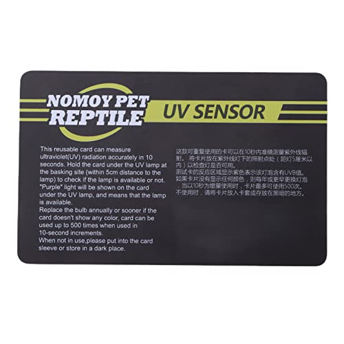 Crawl Pet Test Card,Easy Measurements Reusable Quick Test B Sensor Card A B Fluorescent Lamp Tester for Reptile Reptile Bulb/Light/Lamp