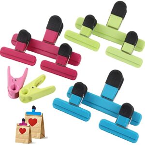 11 Pack Chip Bag Clips, Food Bag Clips Plastic Sealing Clips with Good Grips, Assorted Sizes Heavy Duty Bag Clips for Food Kitchen Bags