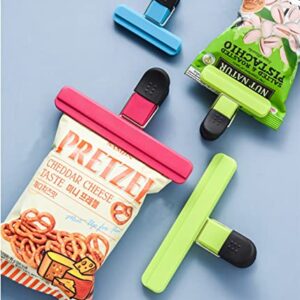 11 Pack Chip Bag Clips, Food Bag Clips Plastic Sealing Clips with Good Grips, Assorted Sizes Heavy Duty Bag Clips for Food Kitchen Bags