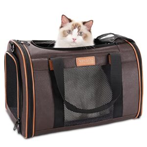 petnanny pet carrier - cat carrier for large cats 20 lbs, soft dog carriers for small dogs puppy with side pocket, top load cat carrier bag for 2 small/medium cats