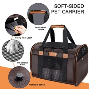 PETNANNY Pet Carrier - Cat Carrier for Large Cats 20 lbs, Soft Dog Carriers for Small Dogs Puppy with Side Pocket, Top Load Cat Carrier Bag for 2 Small/Medium Cats