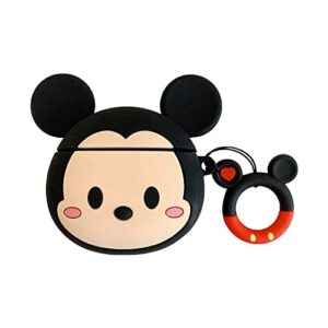 akxomy compatible with airpods 3 case cover, cute mickey mouse airpods 3 case, charging drop-proof soft silicone protective cover case for girls women kids airpods 3 2021 (q-mickey)