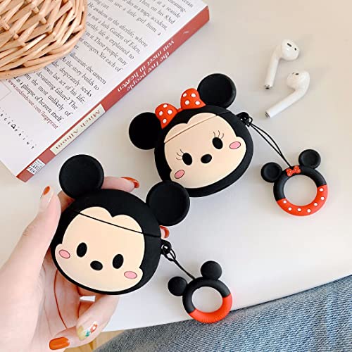 AKXOMY Compatible with Airpods 3 Case Cover, Cute Mickey Mouse Airpods 3 Case, Charging Drop-Proof Soft Silicone Protective Cover Case for Girls Women Kids Airpods 3 2021 (Q-Mickey)