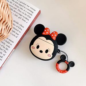 AKXOMY Compatible with Airpods 3 Case Cover, Cute Cartoon Minnie Mouse Airpods 3 Case, Charging Drop-Proof Soft Silicone Protective Cover Case for Girls Women Kids Airpods 3 2021 (Q-Minnie)
