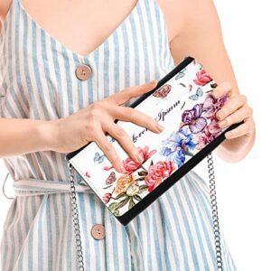 Saintrygo Sublimation Blank White Wallet with Chain Blank DIY Craft Bag Heat Transfer Pencil Pouch Faux Leather Makeup Bag