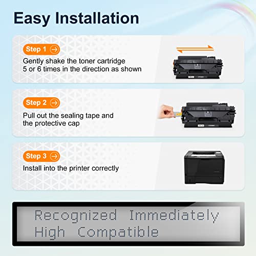 TESEN 80X CF280X Compatible Toner Cartridge Replacement for HP 80X CF280X Toner Black for use with HP Pro 400 M401N M401DN M401DNE M401DW MFP M425 M425DN M425DW P2055dn P2055x Printer 4PK