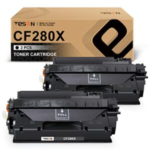 tesen 80x cf280x compatible toner cartridge replacement for hp 80x cf280x toner black for use with hp pro 400 m401n m401dn m401dne m401dw mfp m425 m425dn m425dw p2055x printer 2pk