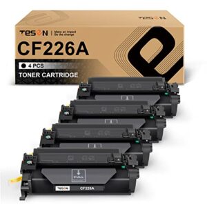 cf226a 26a tesen compatible toner cartridge replacement for hp 26a cf226a 26x cf226x toner black for use with hp pro m402n m402dn m402d m402dw mfp m426dw m426fdw m426fdn printer 4-pack