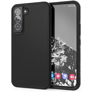 crave slim guard for galaxy s22 case, shockproof case for samsung galaxy s22, s22 5g (6.1 inch) - black
